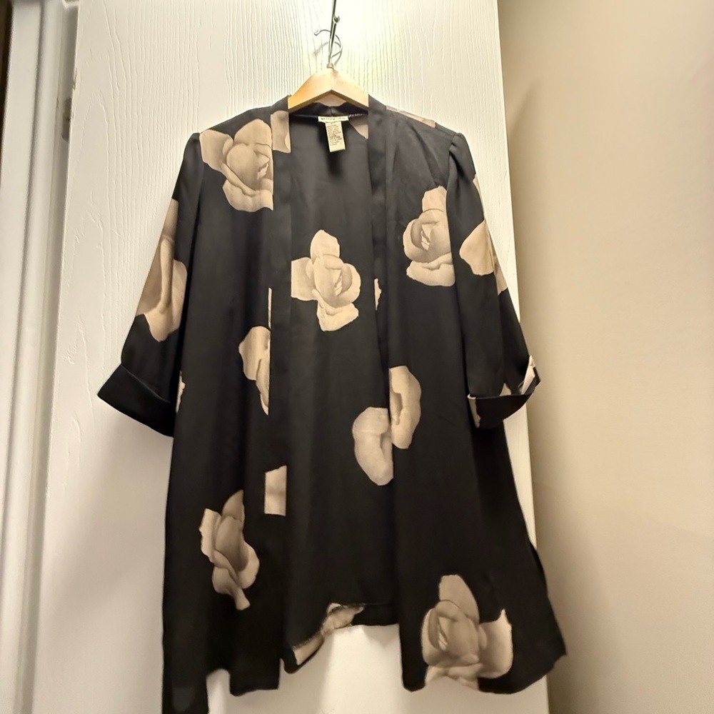 Perceptions Black Open-Front Jacket